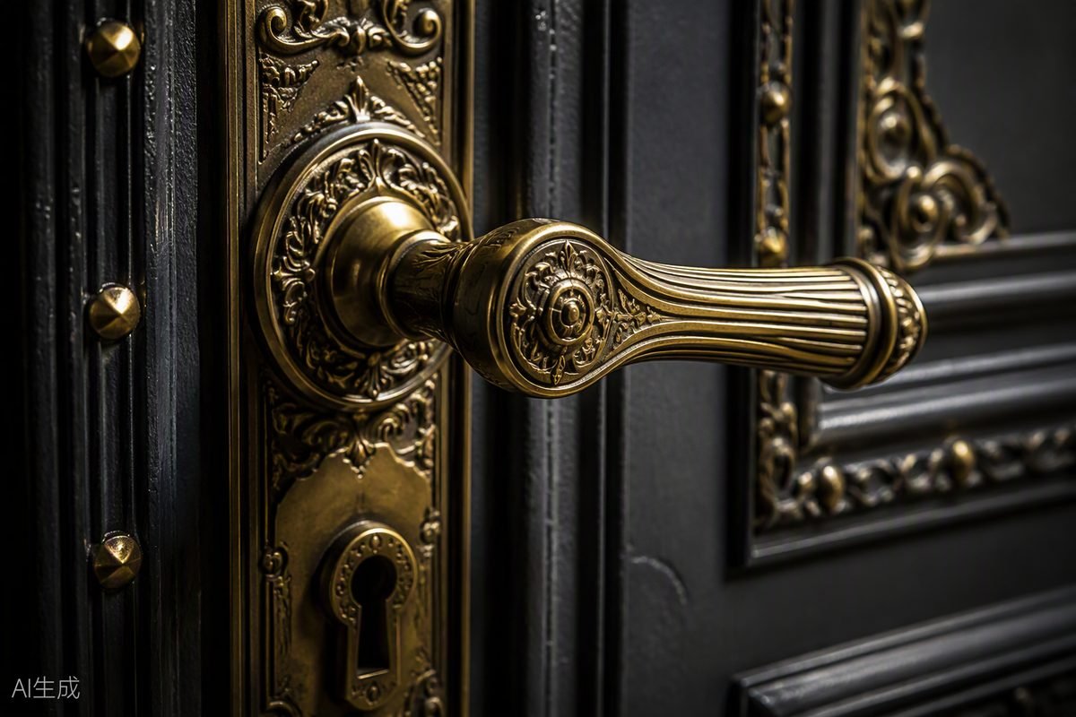 Brass hardware detail